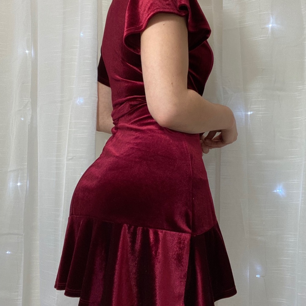 Red Velvet Dress - Picture 2 of 4